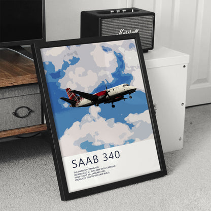 Loganair Saab 340 Poster