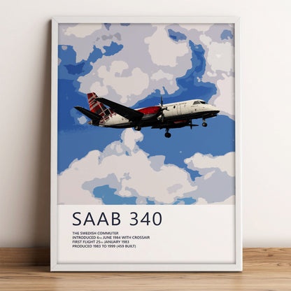 Loganair Saab 340 Poster