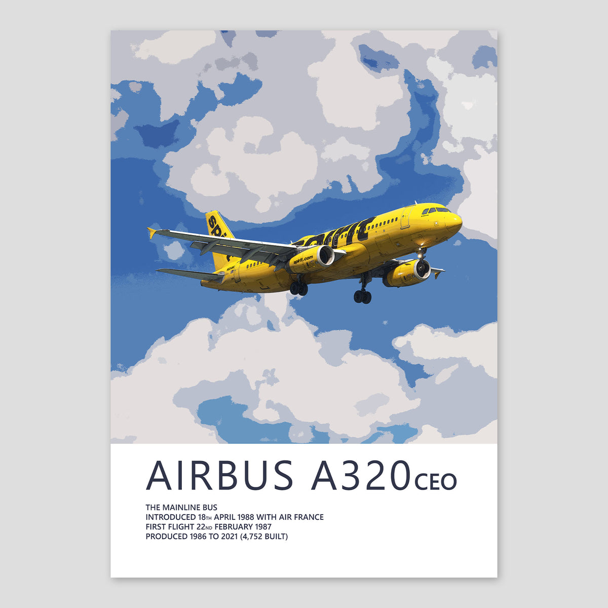 Spirit Airlines Airbus A320 Poster