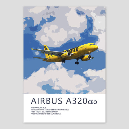 Spirit Airlines Airbus A320 Poster