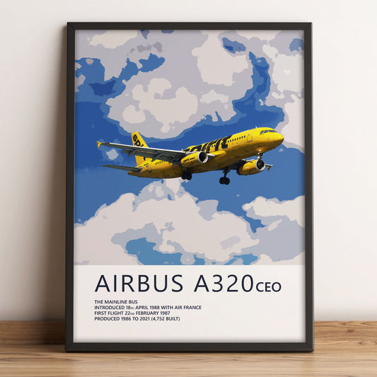 Spirit Airlines Airbus A320 Poster