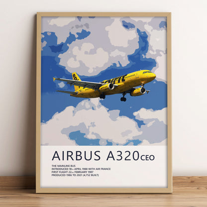Spirit Airlines Airbus A320 Poster