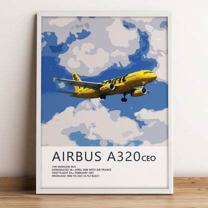 Spirit Airlines Airbus A320 Poster