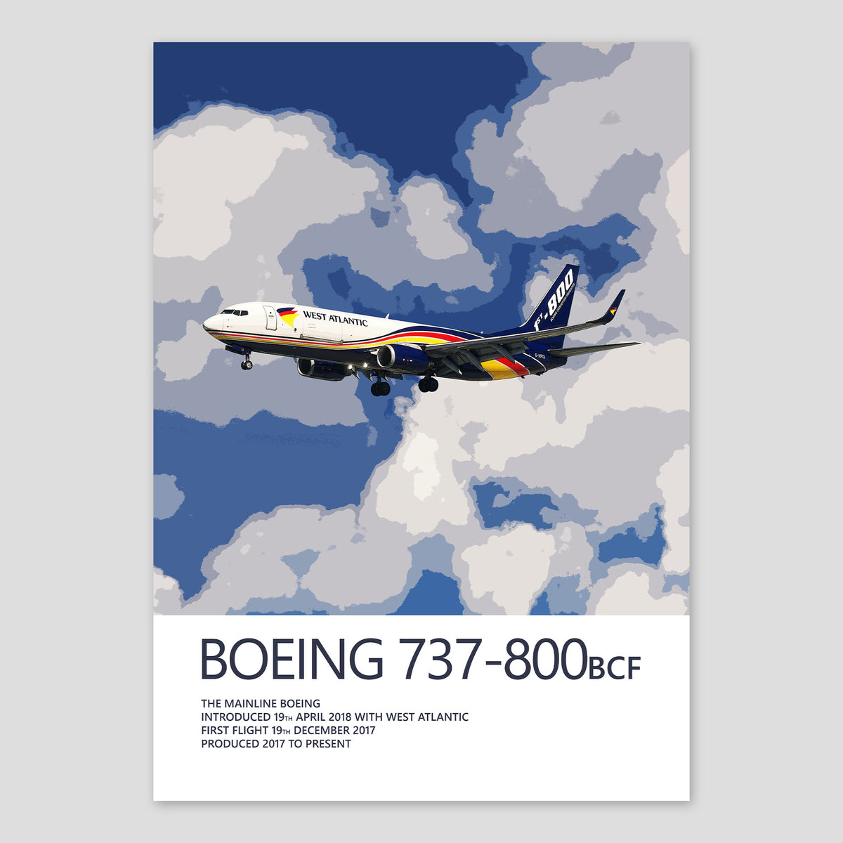 West Atlantic Boeing 737-800BCF Poster