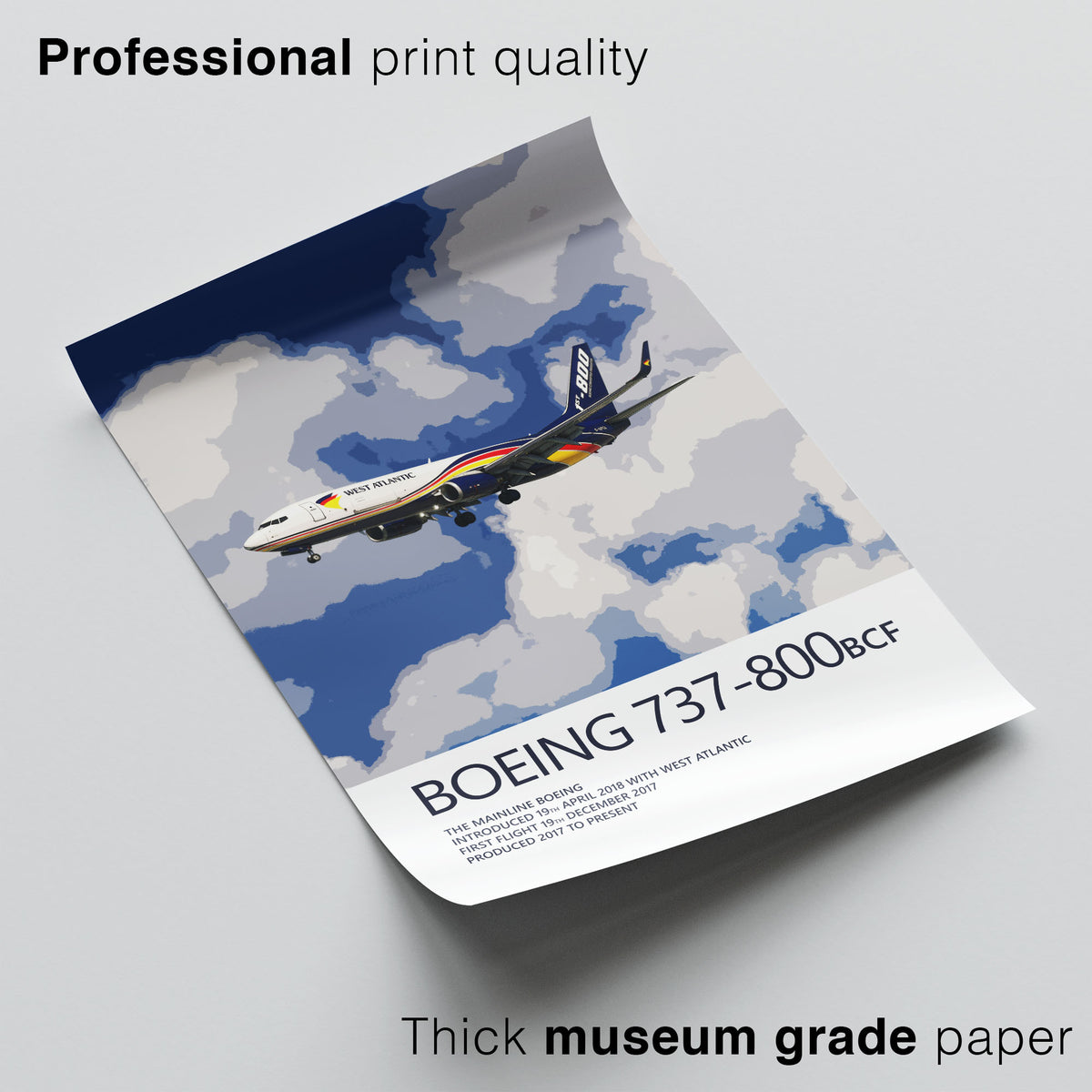 West Atlantic Boeing 737-800BCF Poster