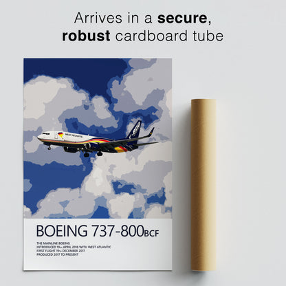 West Atlantic Boeing 737-800BCF Poster