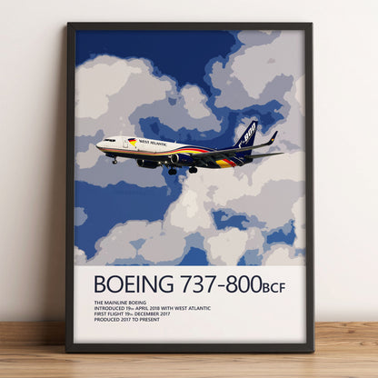 West Atlantic Boeing 737-800BCF Poster
