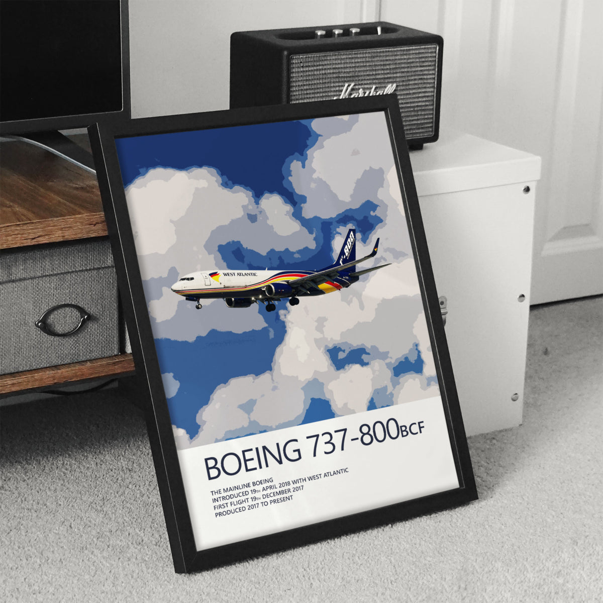 West Atlantic Boeing 737-800BCF Poster