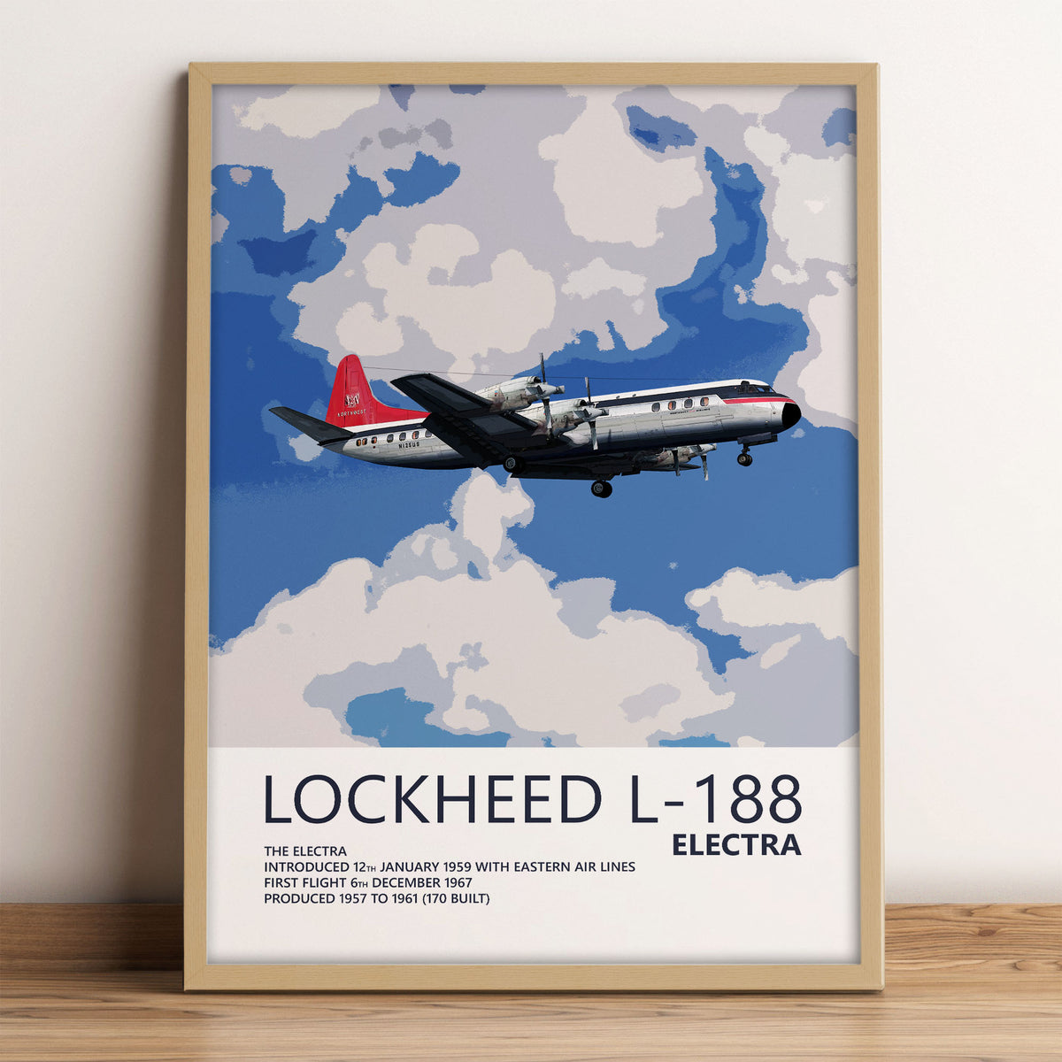 Northwest Airlines Lockheed L-188 Electra Poster