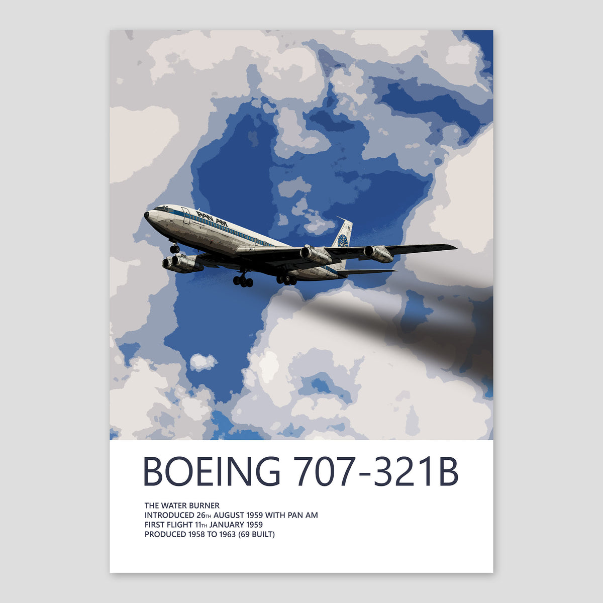 Pan Am Boeing 707-321B Poster – Jet Clipper Northern Light