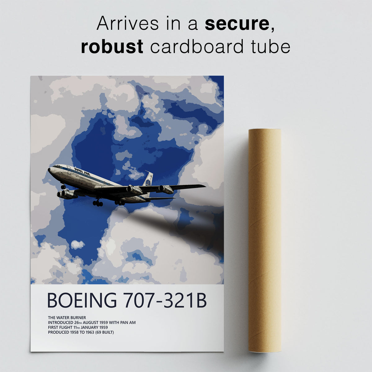 Pan Am Boeing 707-321B Poster – Jet Clipper Northern Light
