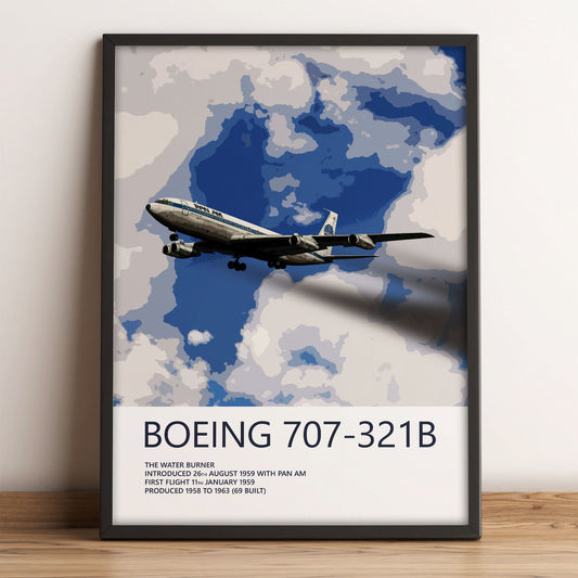 Pan Am Boeing 707-321B Poster – Jet Clipper Northern Light