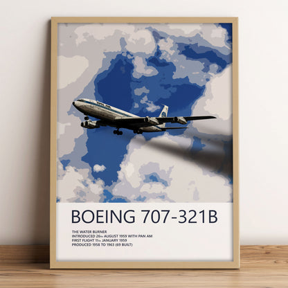 Pan Am Boeing 707-321B Poster – Jet Clipper Northern Light
