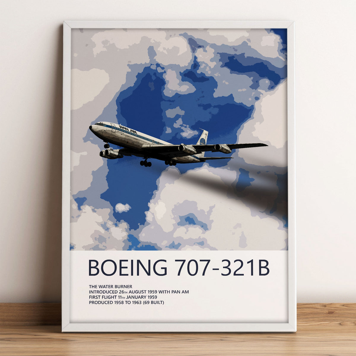 Pan Am Boeing 707-321B Poster – Jet Clipper Northern Light