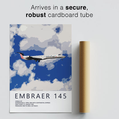 Piedmont Airlines Embraer ERJ145 Poster – American Eagle