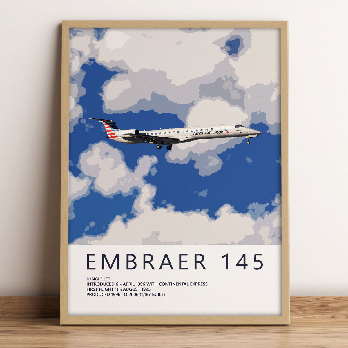 Piedmont Airlines Embraer ERJ145 Poster – American Eagle