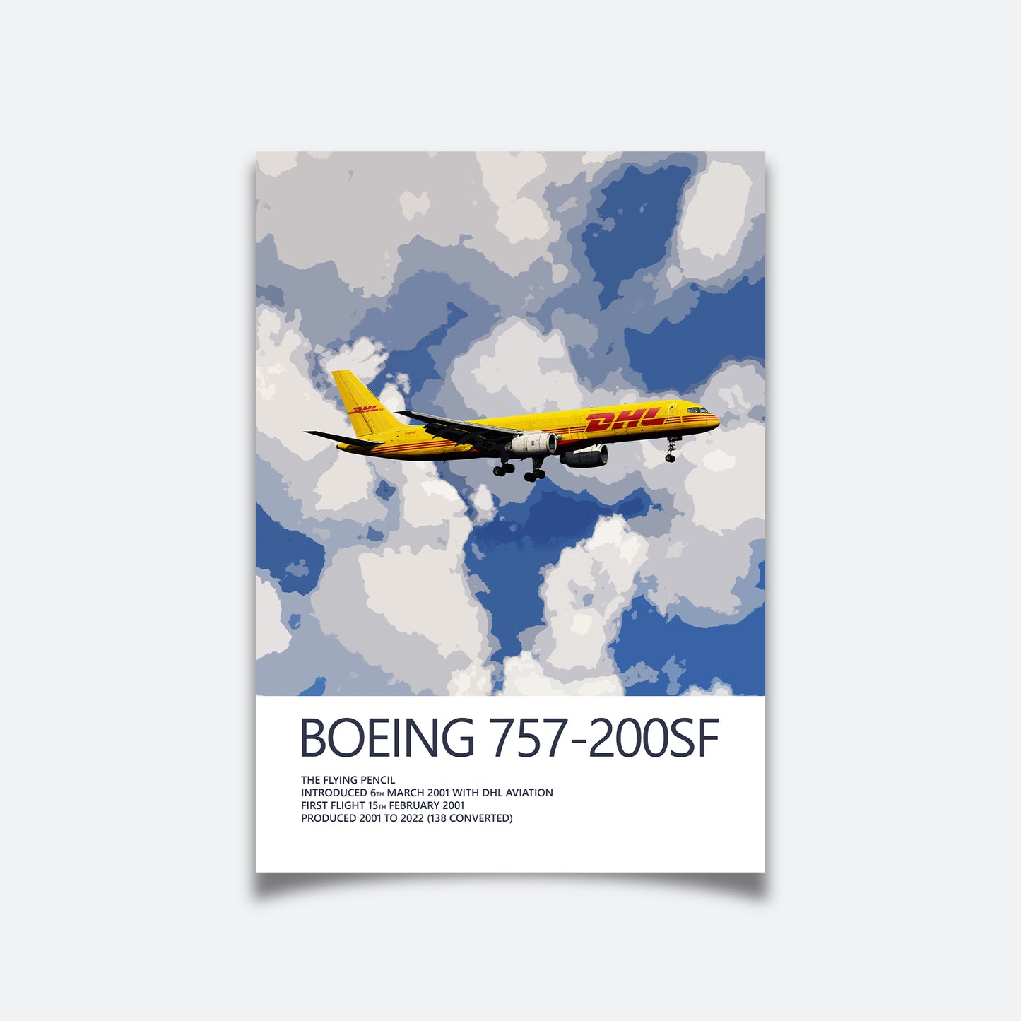 DHL Boeing 757 Poster (Opb. DHL Air UK)