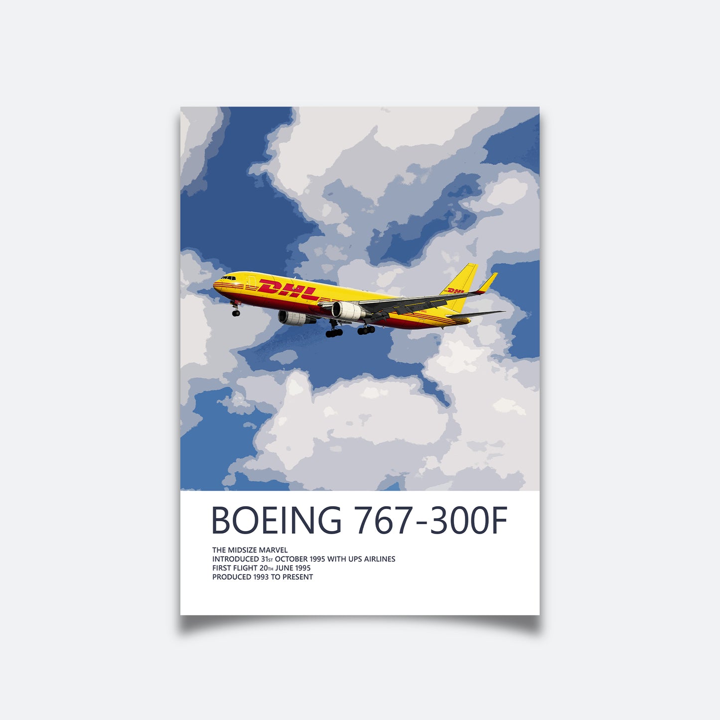 DHL Boeing 767 Poster (Opb. DHL Air UK)