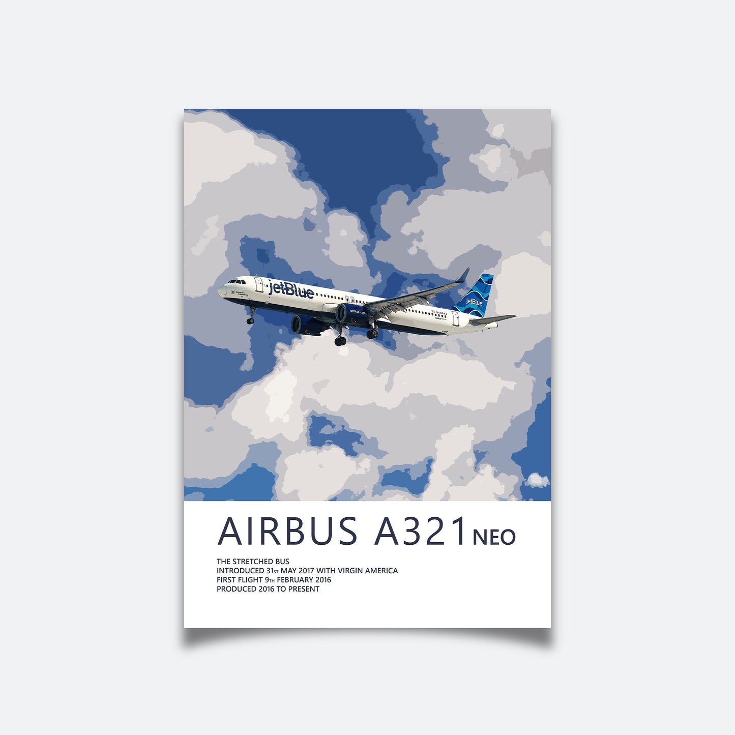 JetBlue Airbus A321 NEO Poster