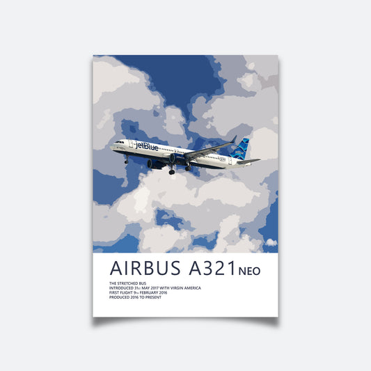 JetBlue Airbus A321 NEO Poster