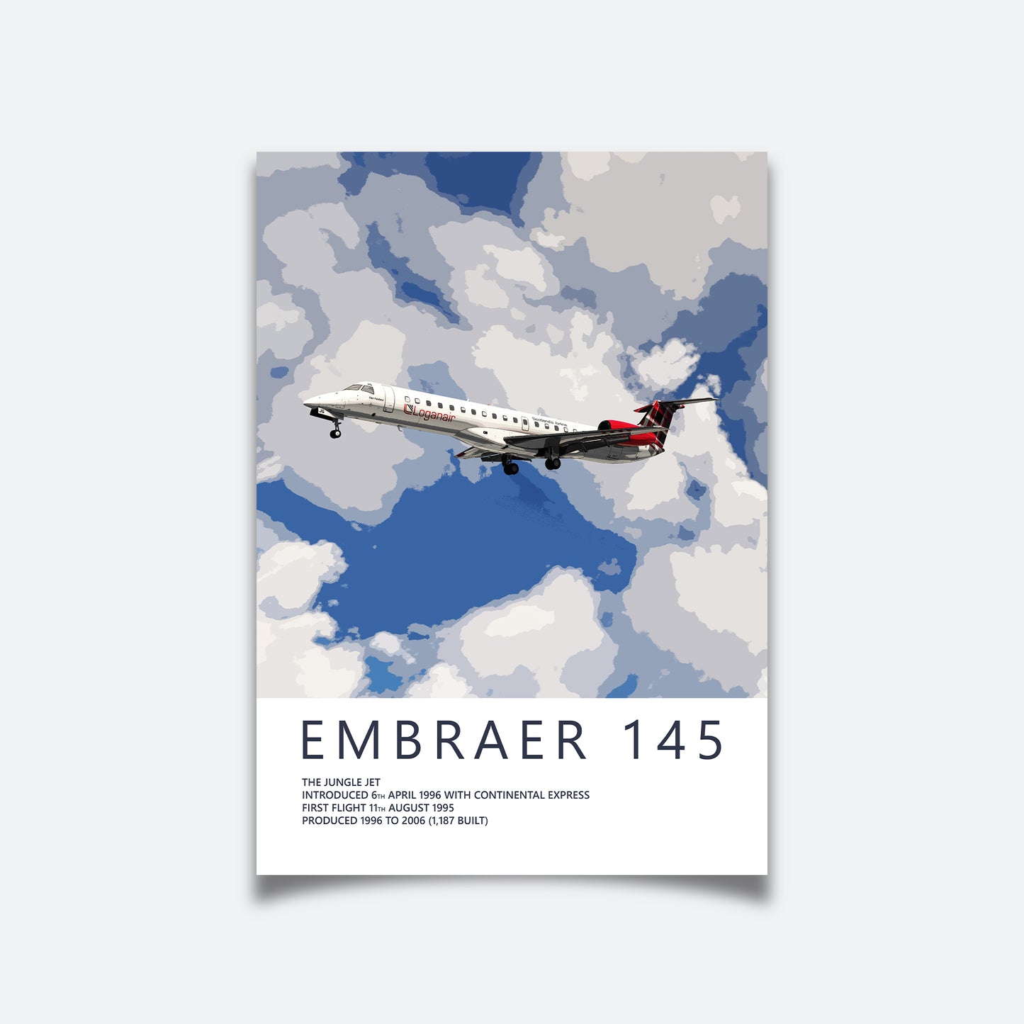 Loganair Embraer ERJ145 Poster