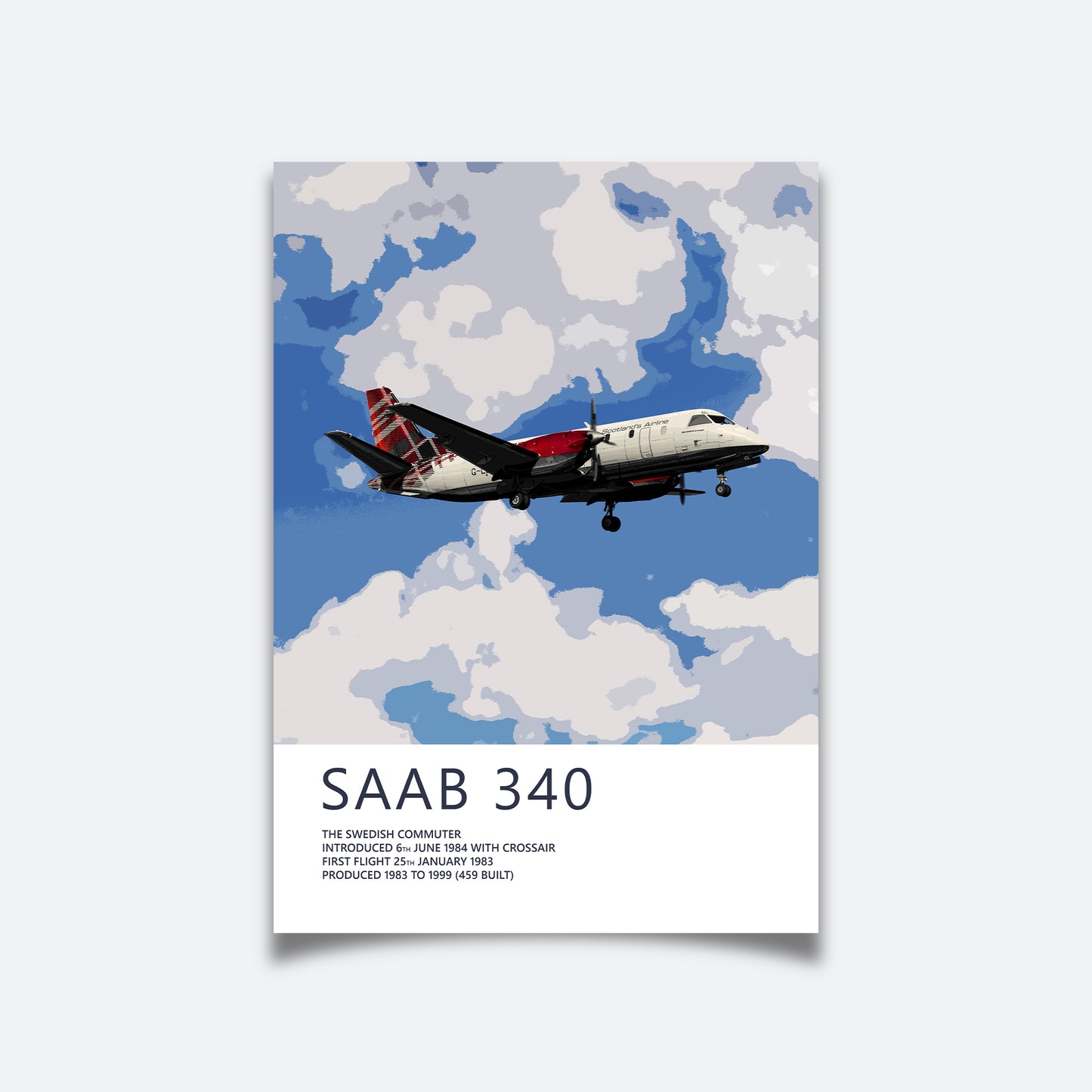 Loganair Saab 340 Poster