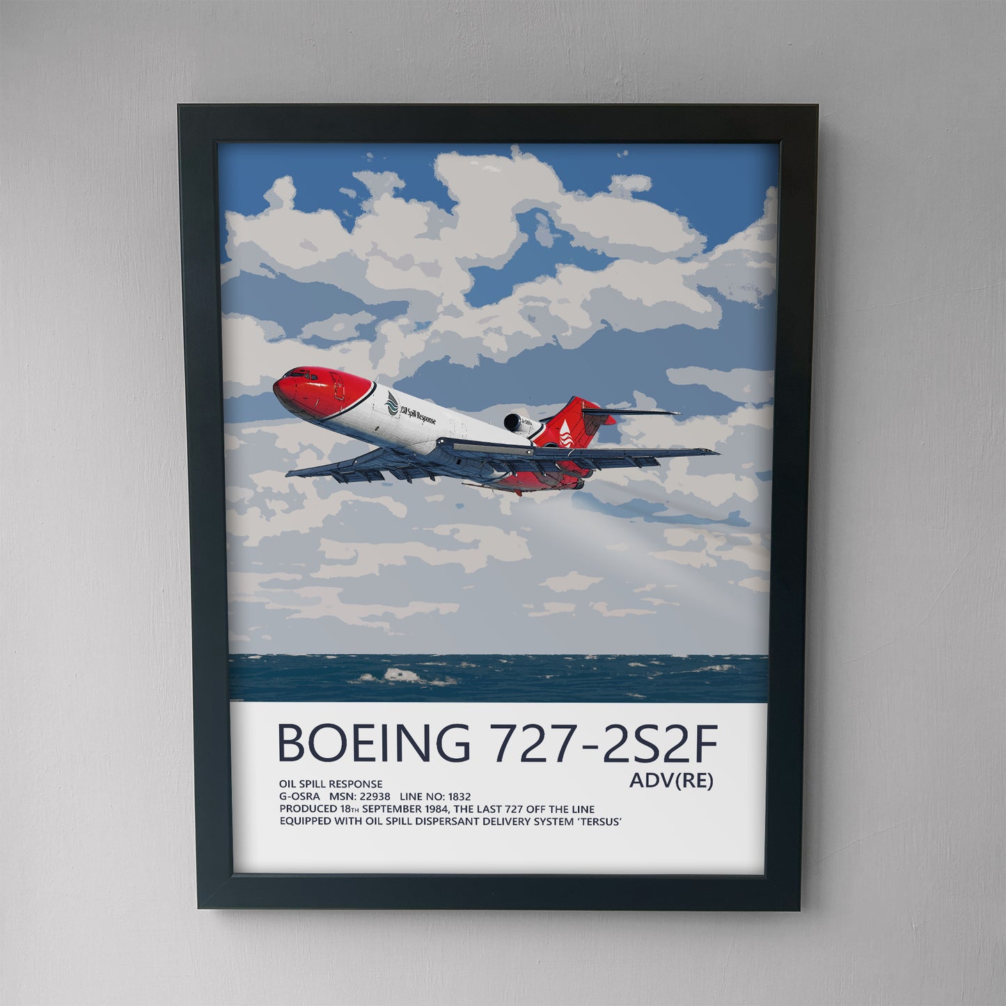 Oil Spill Response (Opb. 2Excel Aviation) Boeing 727 G-OSRA Poster