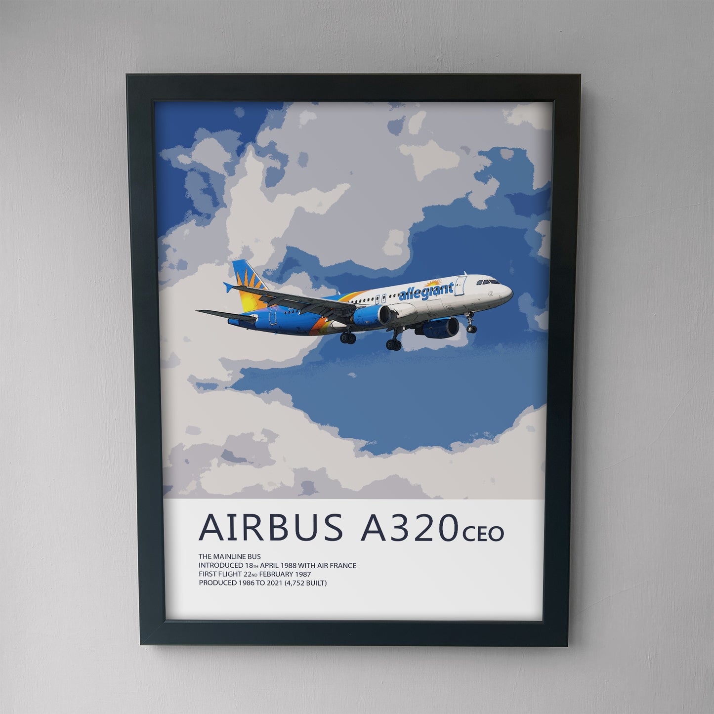 Allegiant Airbus A320 CEO Poster