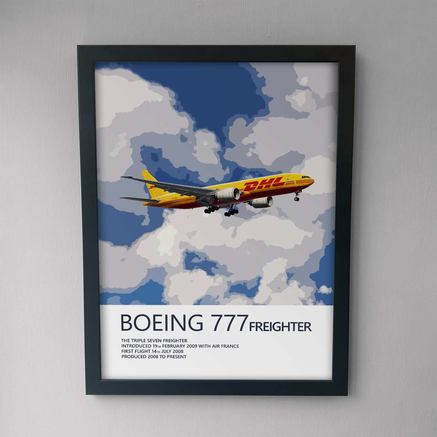 DHL Boeing 777F Poster (Opb. DHL Air UK)