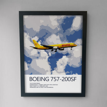 DHL Boeing 757 Poster (Opb. DHL Air UK)