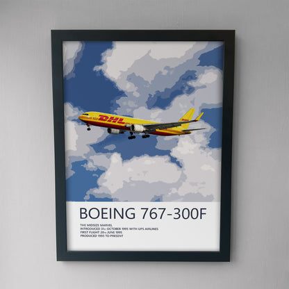 DHL Boeing 767 Poster (Opb. DHL Air UK)