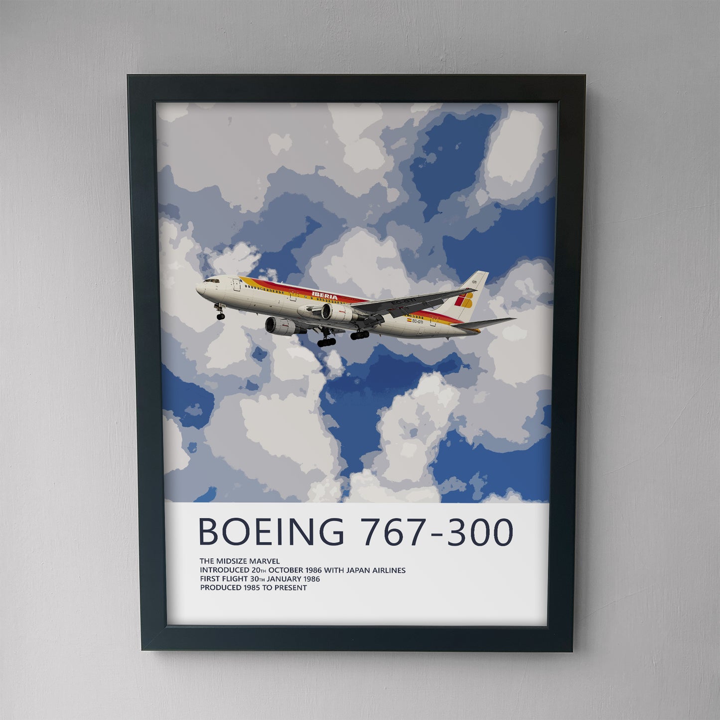 Iberia Boeing 767 Poster