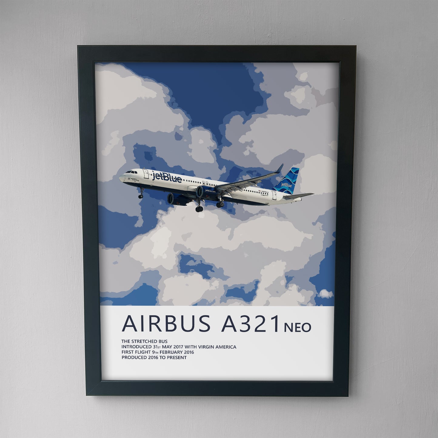 JetBlue Airbus A321 NEO Poster