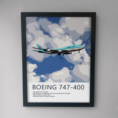 Korean Air Boeing 747 Poster