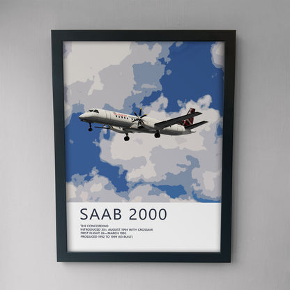 Loganair Saab 2000 Poster