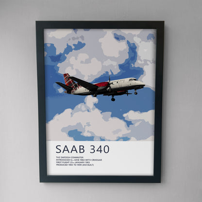 Loganair Saab 340 Poster