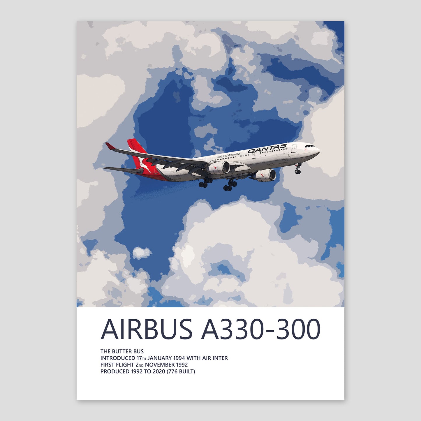 Qantas Airbus A330-300 Poster