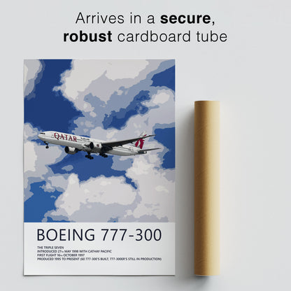 Qatar Airways Boeing 777-300 Poster