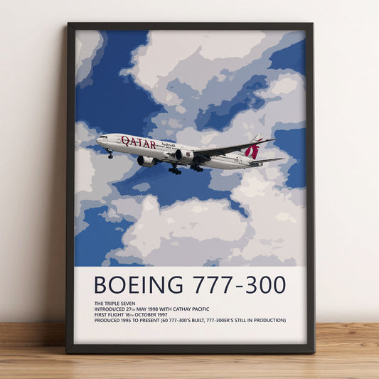 Qatar Airways Boeing 777-300 Poster