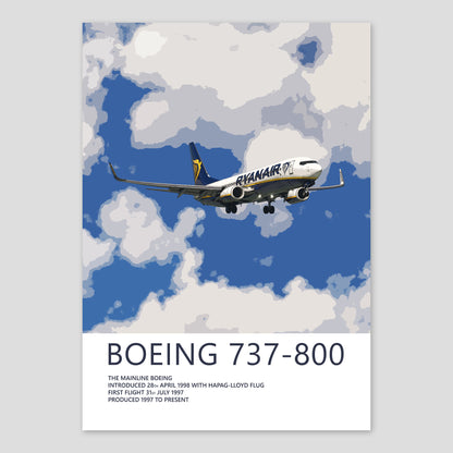 Ryanair Boeing 737-800 Poster
