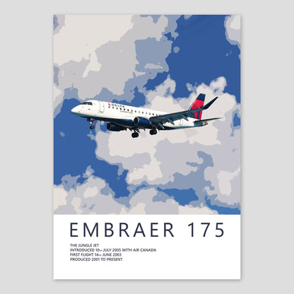 SkyWest Airlines Embraer 175 Poster – Delta Connection