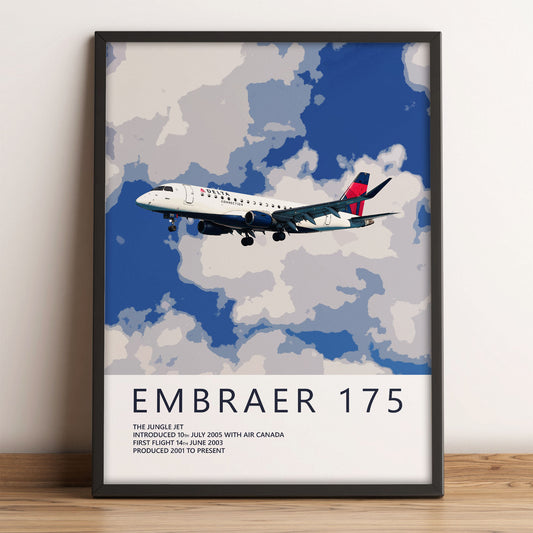 SkyWest Airlines Embraer 175 Poster – Delta Connection