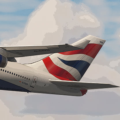 British Airways Boeing 747 Heathrow Poster