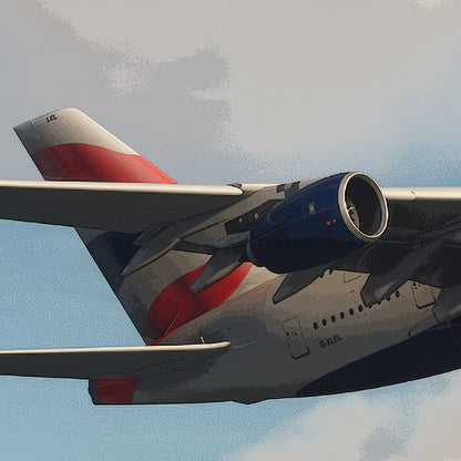 British Airways Airbus A380 Heathrow Poster