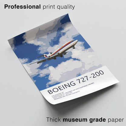 United Airlines Boeing 727-200 Poster – Saul Bass Tulip