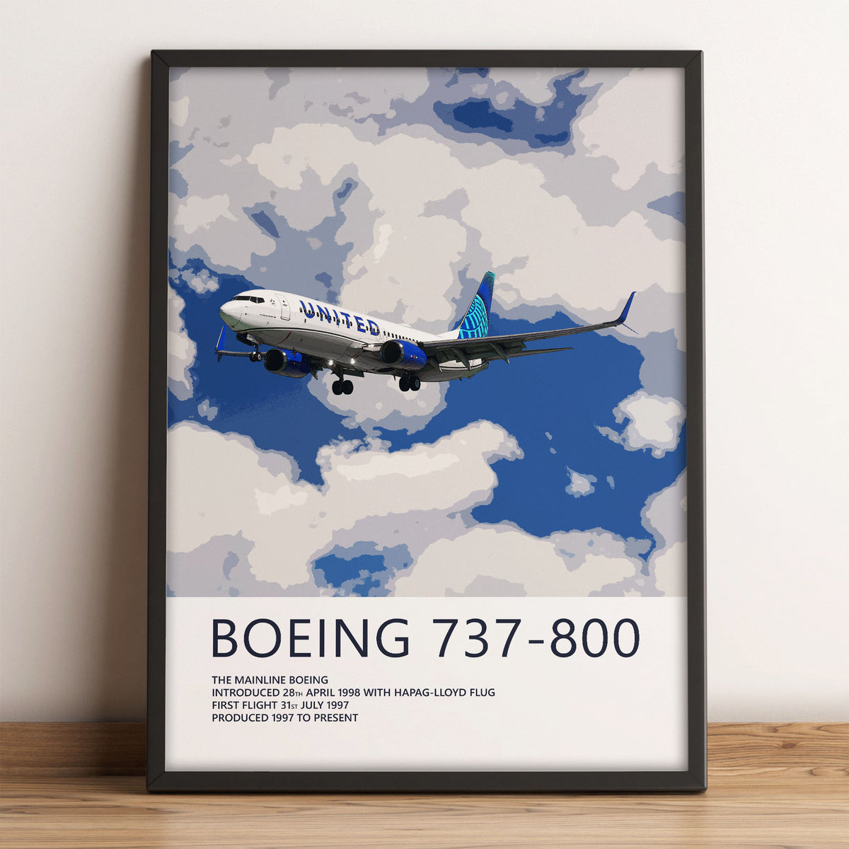 United Airlines Boeing 737-800 Poster