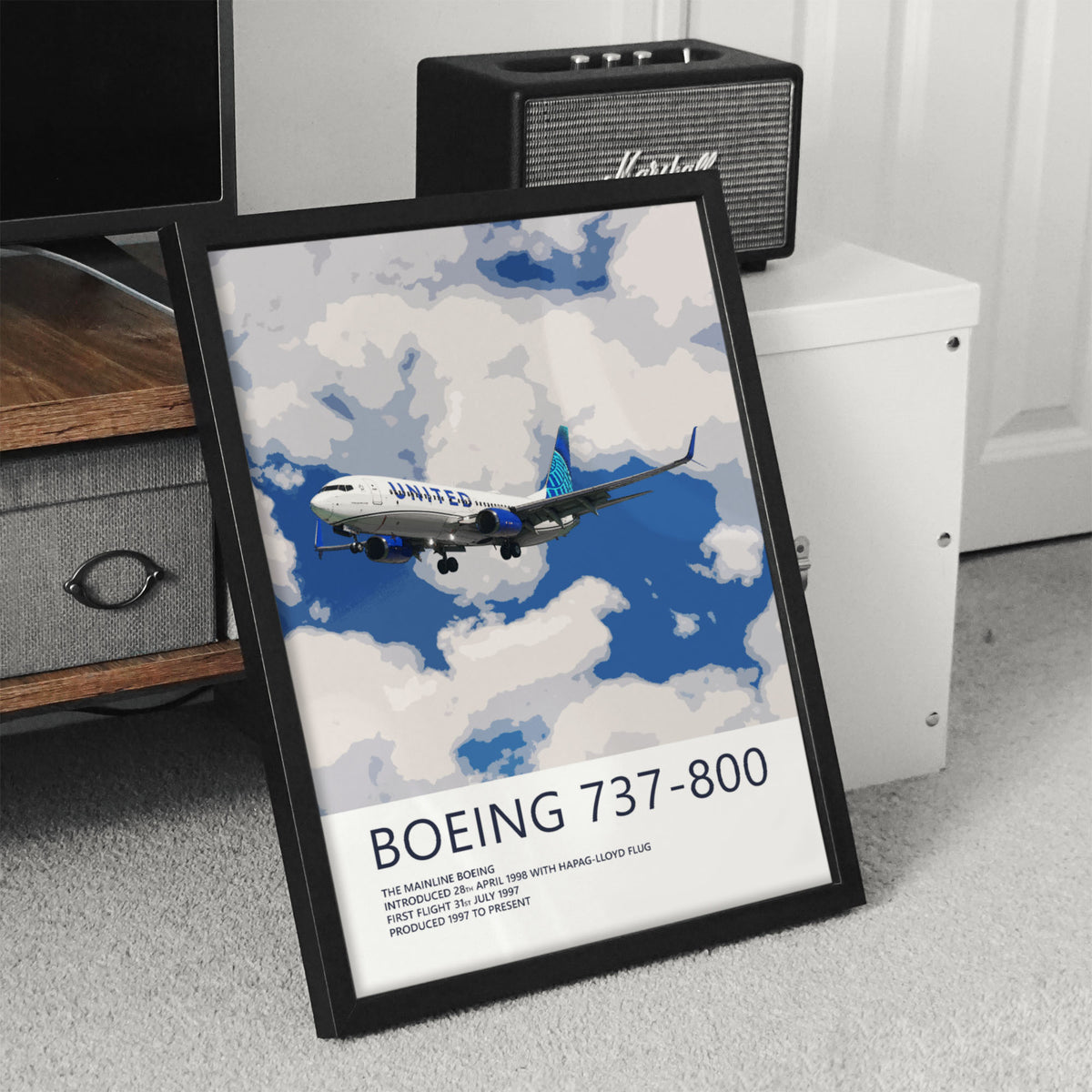 United Airlines Boeing 737-800 Poster