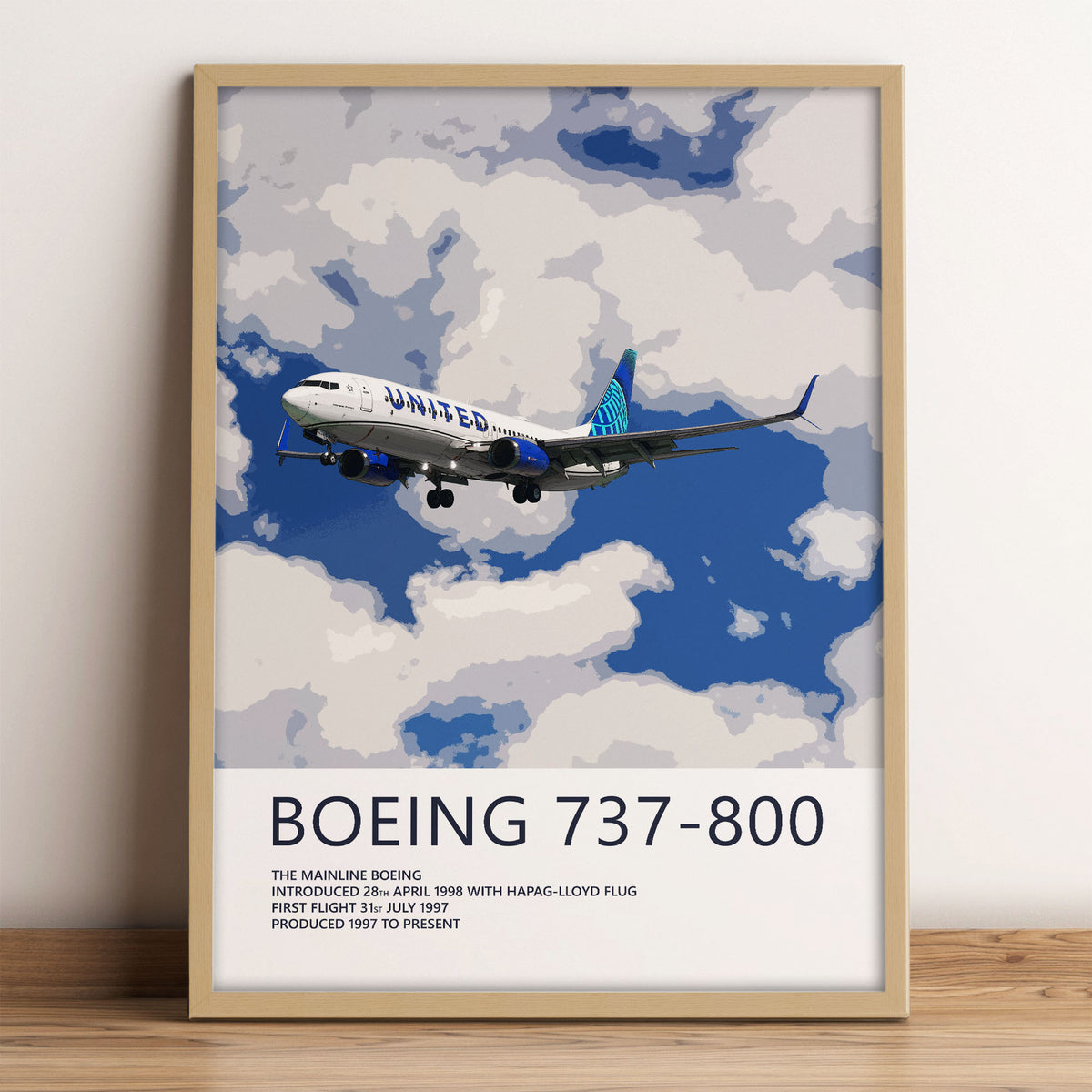 United Airlines Boeing 737-800 Poster