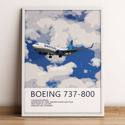United Airlines Boeing 737-800 Poster
