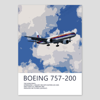 United Airlines Boeing 757-200 Poster – Saul Bass Tulip